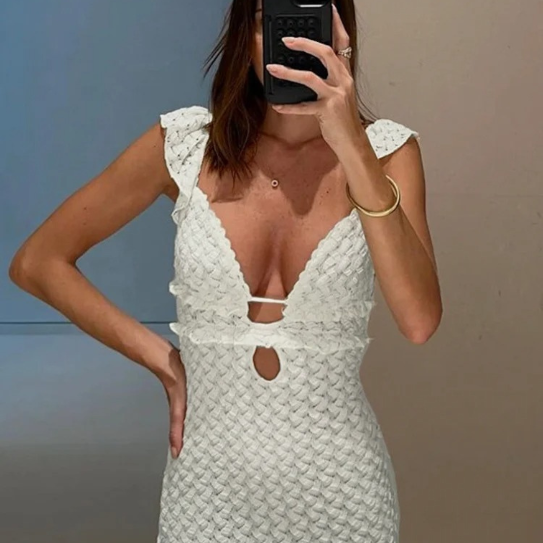 Vestido de Volantes Huecos