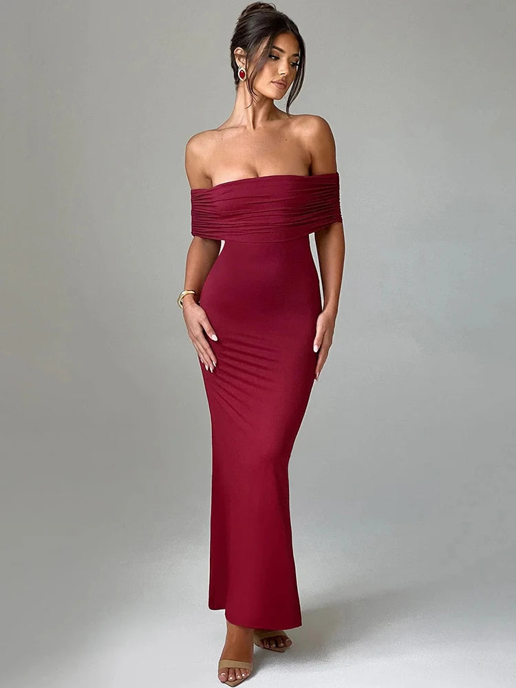 Elegance Redefined: Strapless Backless Sexy Maxi Dress