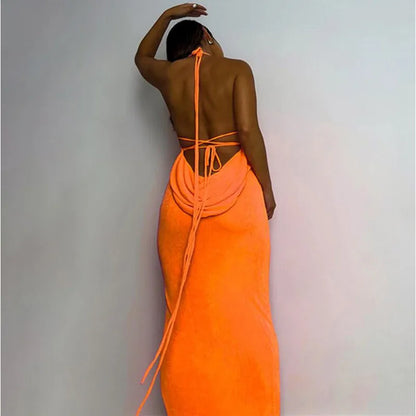 Glamorous Grace: Sleeveless Backless Maxi Dress