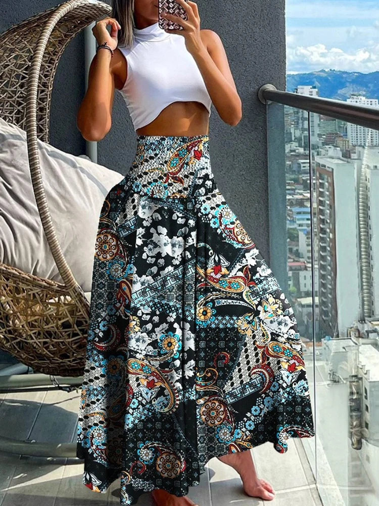 Boho Print Skirt