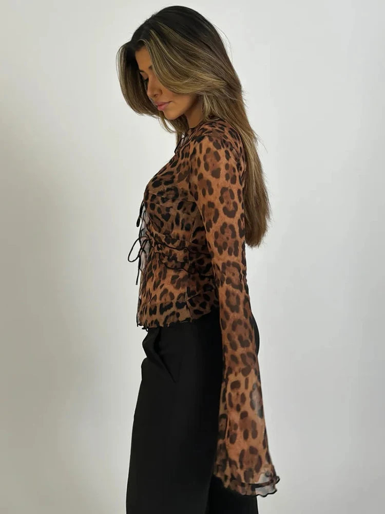 Top de Malha de Leopardo