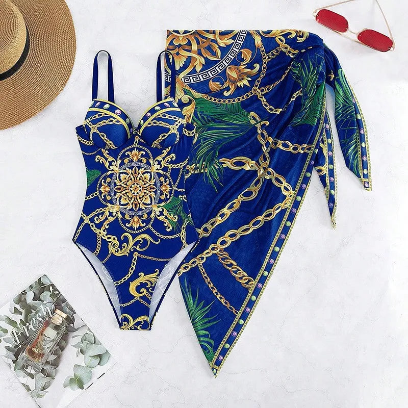 Conjunto de bikini de dos piezas de cintura alta