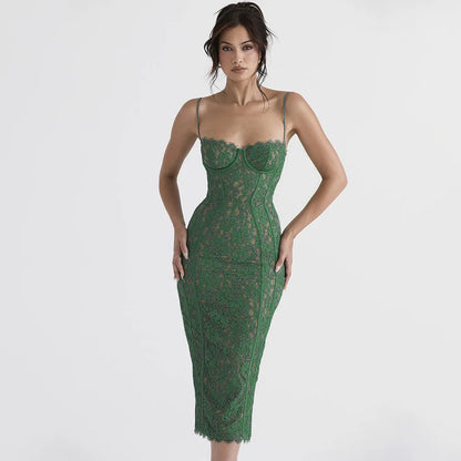 Verdant Lace Elegance Gown