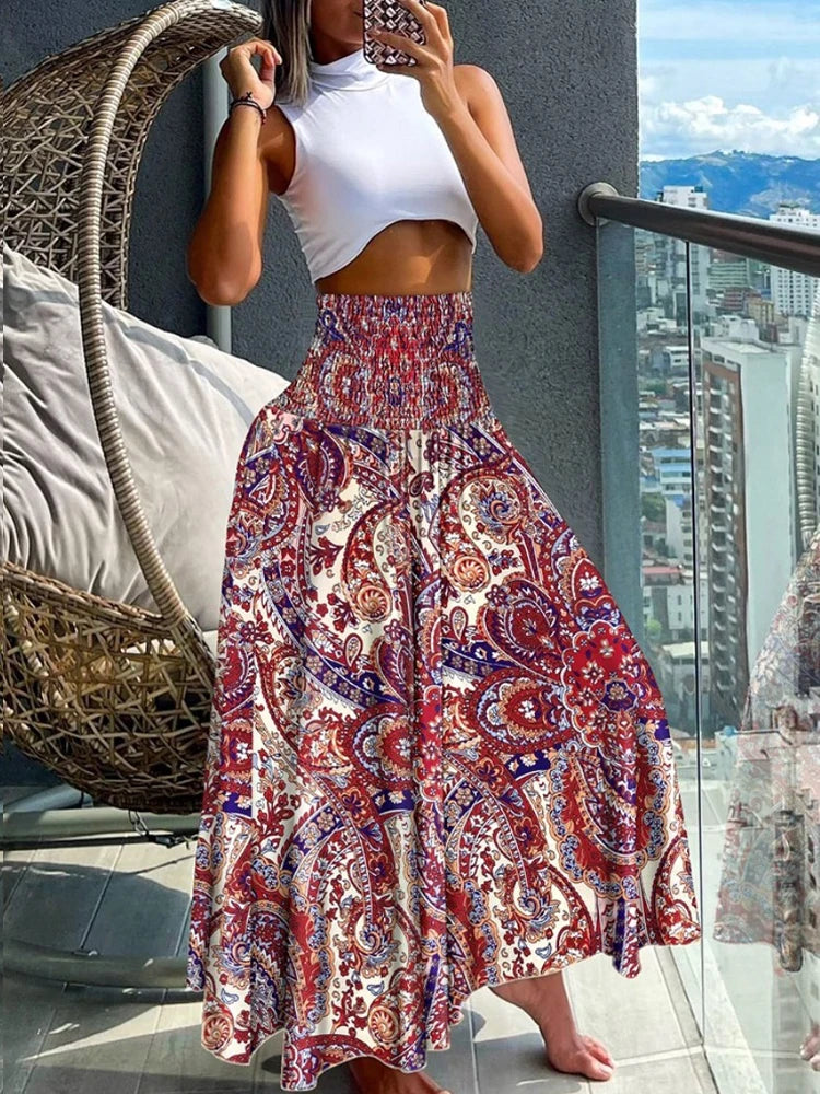 Boho Print Skirt