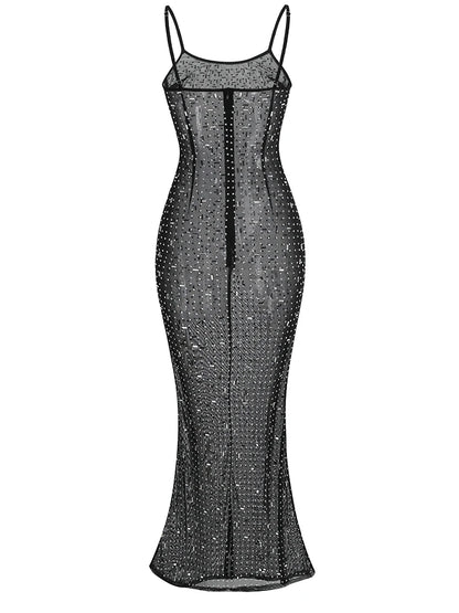 Vestido Longo Eclipse Elegance Cristal Diamante