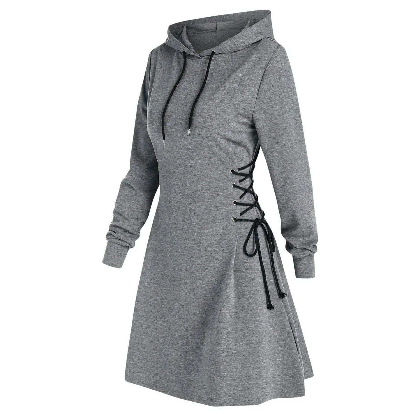 Casual Chic Tie-Waist Hoodie Dress